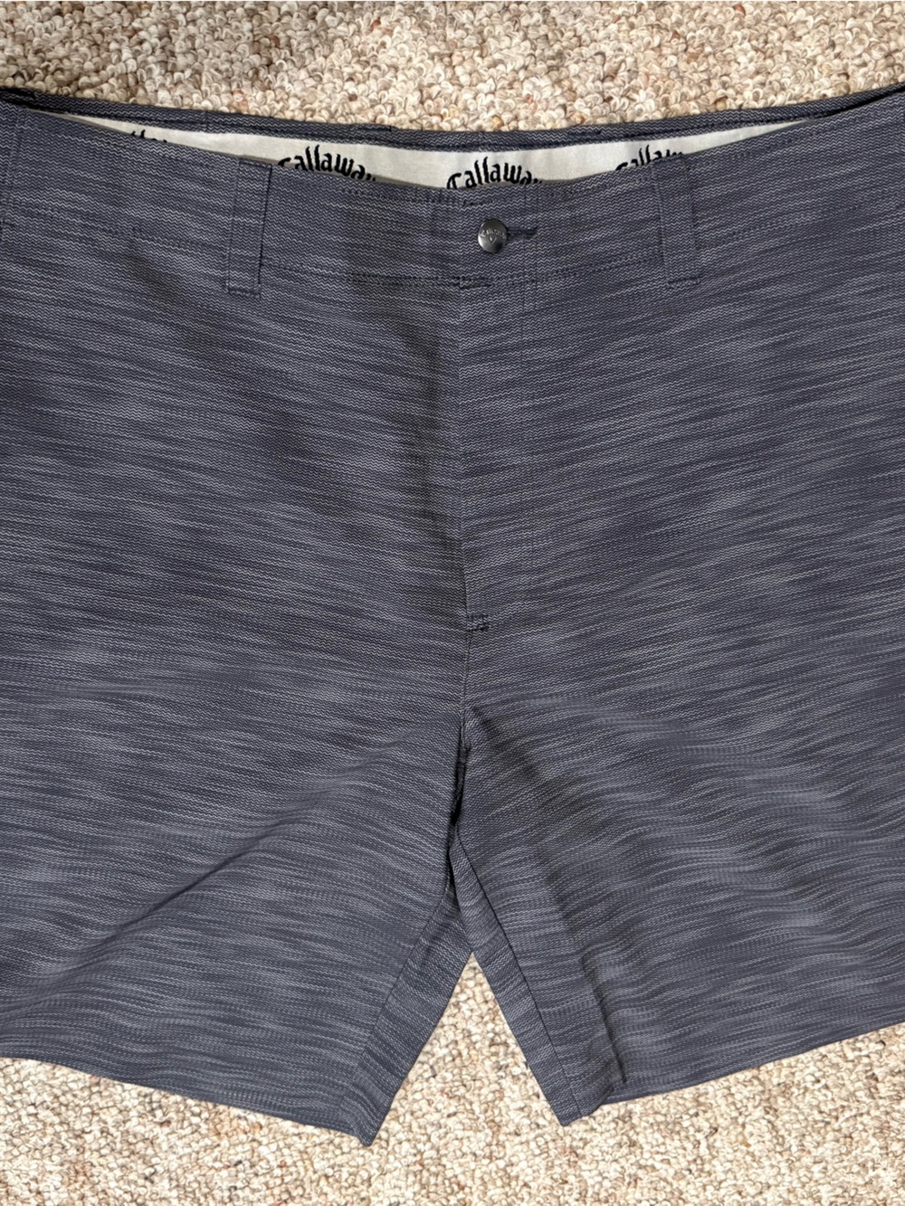 Callaway Men's Charcoal Heather Flat-Front Golf Shorts